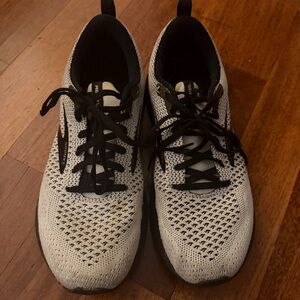 Brooks Black and White Athletic Shoes